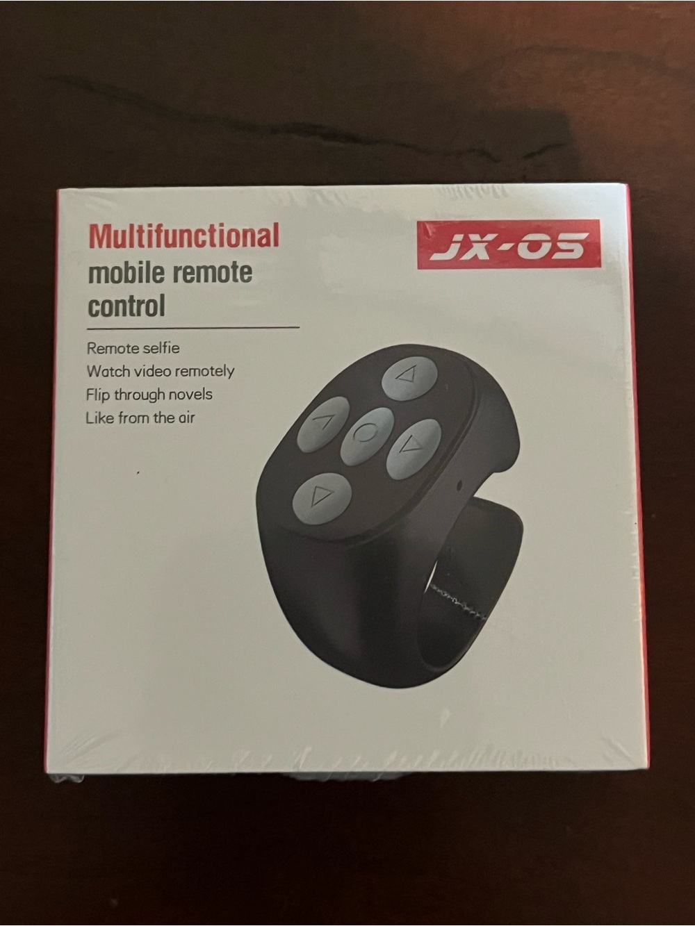 Black Multifunctional Mobile Remote Control - Wireless Ring Shutter
